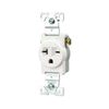 (2) Eagle Electric Single Receptacle 20A-250V 2-Pole 3-Wire Grounding - White