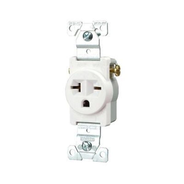 (2) Eagle Electric Single Receptacle 20A-250V 2-Pole 3-Wire Grounding - White