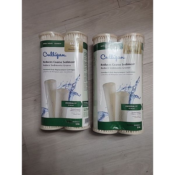 Culligan S1-A Sediment Whole House Water Filter Cartridge, 4 Filters -New sealed