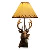 Rivers Edge Products Rustic Deer Table Lamp and Desk Lamp, Hand Painted Poly Resin, Rustic Home Decor and Unique Room Decor for Living Room or Bedroom, 40 Watt Bulb (Included), Design Deer