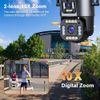 WiFi 8MP Wireless PTZ Camera Security CCTV Waterproof 2-Way Audio 2-Lens Motion