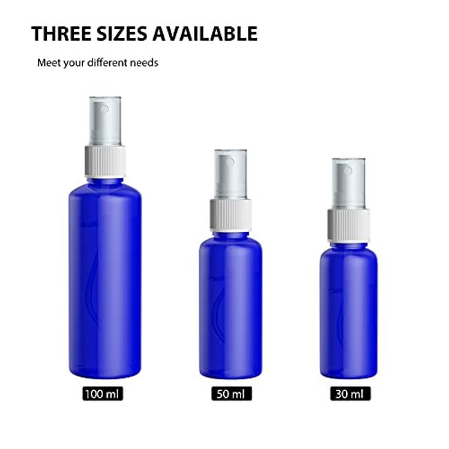 10pcs Spray Bottles, 50ml Clear Empty Fine Mist Plastic Mini Travel Bottle  Set, Small Refillable Liquid Containers