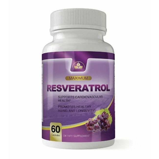 Super Resveratrol Antioxidant Anti-aging Support Heart Health Caps Free Shipping