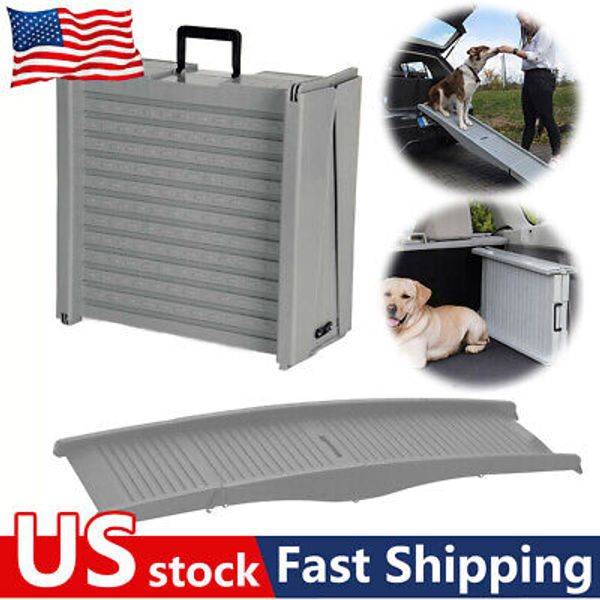 Folding Dog Ramp 59x15.8 Inch Portable Pet Stair Ramp Foldable Car Ramp for Dogs