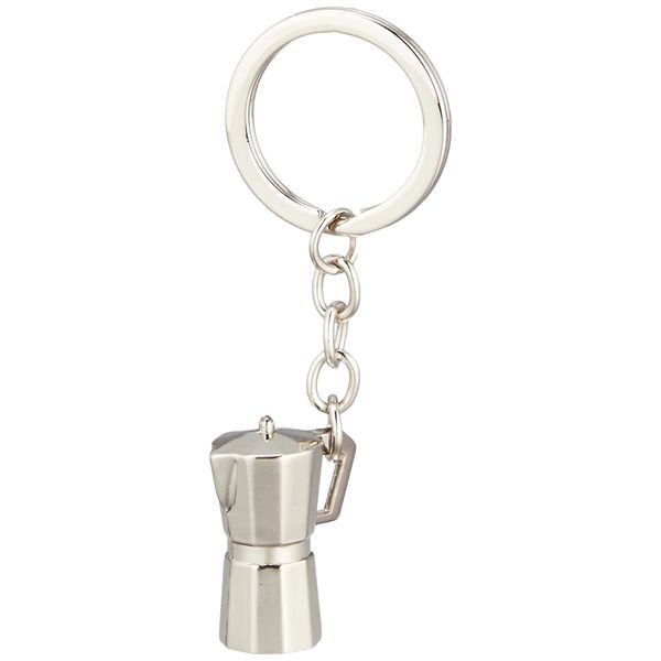 CASUAL PRODUCT 511936 COFFEE Keychain Series Espresso Maker, Silver