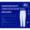 Mizuno Womens Belted Pant (Black, Medium)