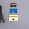 Classic Framed Control Room Sign (Brushed Silver) - Large