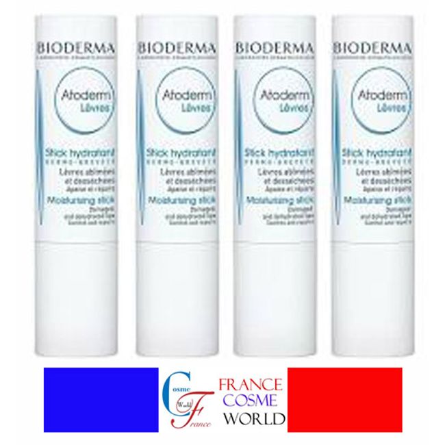 BIODERMA Atoderm Lipstick Set of 4 Moisturizing Moisturizing Overseas Mail Order <br> ATODERM STICK LEVRES 4pcs