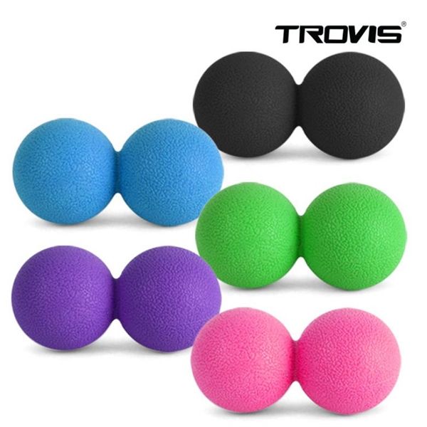 Trovis Peanut Massage Ball Massage Ball Peanut Ball Lacrosse Ball Calf, Single/Pink