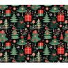 Christmas Tree Gift Colurful Pattern A4 Size Chocolate Transfer Sheet for White Chocolate (2 Sheets)