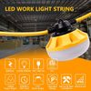 200FT Construction String Work Lights 20000LM Connectable Industrial Waterproof