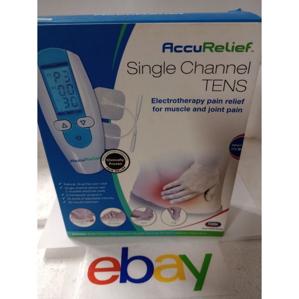 AccuRelief Single Channel TENS Electrotherapy Joint Back Pain Relief System NEW