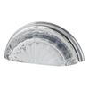Nostalgic Warehouse 755417 Clear Center in Bright Chrome Fluted Crystal Cup Pull, 3"
