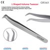 Professional L-Shape Serrated Tweezers – Ideal for Lash Extensions & Dental Use