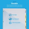 OS Plus 5-Tab, Write and Erase, Binder Dividers with Single Pocket, Assorted, 3 Set