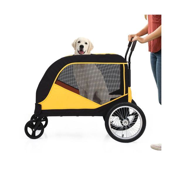 Dog Stroller for Large Pet, Jogger Stroller, Easy Folding Cart Frame, Quick R...