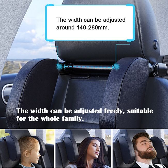 Car Seat Headrest Pillow Detachable Head Neck Support Adjustable