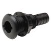 SEACHOICE Thru Hull 1-1/8-1-1/4" Black Plastic
