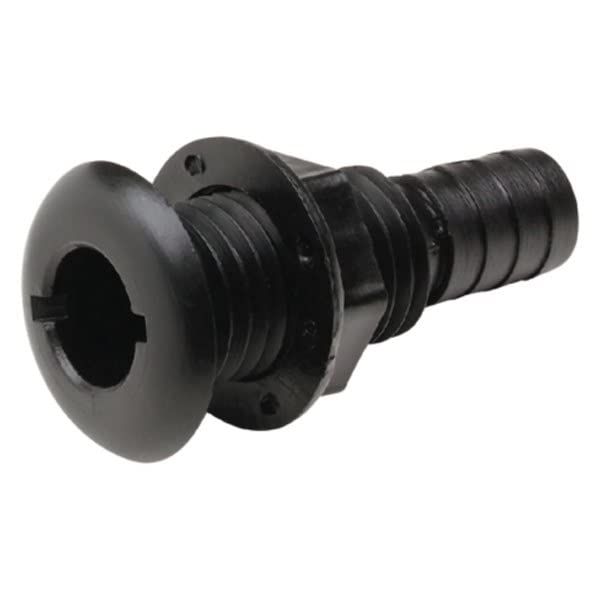 SEACHOICE Thru Hull 1-1/8-1-1/4" Black Plastic