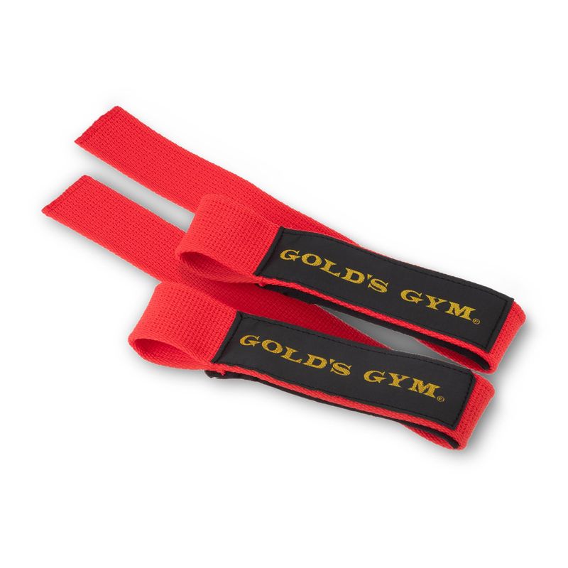 Gold Gym G3550 Leather Wrist Strap, For Beginners To Professionals, Grip Strength Assistance, Intensive Training On Areas You Want To Strength, Pull Ups, Lat Pulldown, Deadlift, Seated Rowing, Gold