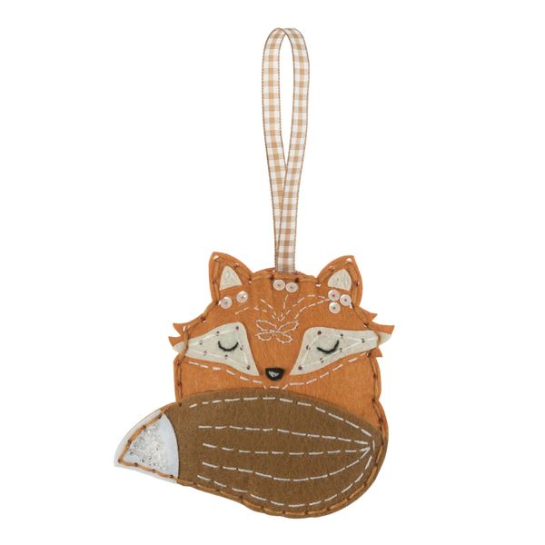 Trimits Christmas Felt Decoration Kits, 9 x 10cm, Festive Fox (GCK165)