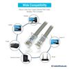 CableWholesale's Plenum Cat5e Gray Ethernet Patch Cable, CMP, 24 AWG, Bootless, 25 foot
