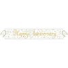 9ft Banner Happy Anniversary Linked Hearts
