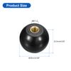 Sourcing Map 4Pcs M6 Female Thread Black Ball Knobs, 25mm Dia Round Operation Ball Handles with Copper Insert for Machine Lever Handle