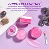 ANAiRUi 2-in-1 Lip Care Set, Bakuchiol & Grape Natural Cosmetics Lip Mask for the Night, Sugar Lip Scrub with Exfoliation, Lip Balm Mask and Lip Sugar Exfoliating Set for Repairs Lips