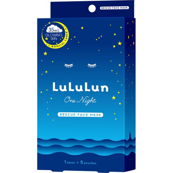 Lululun One Night Rescue Transparency One Night R 4K Facial Face Mask - 5 Sheets