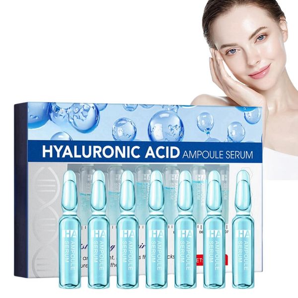 7Pcs Hyaluronic Acid Micr-oneedling Serum,Hyaluronic Acid Concentrated Ampoules,Hyaluronic Acid Serum for Face Micr-oneedling Serum,Hyaluronic Acid Micr-oneedling Serum,Hydrating Face Serum for Women