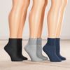 Fox Valley Traders Silver StepsTM Quarter Cut Diabetic Socks, 3 Pair, Black/Grey/Navy, XL