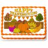 Thanksgiving Pumpkin Patch Party Edible Image Sheet Cake