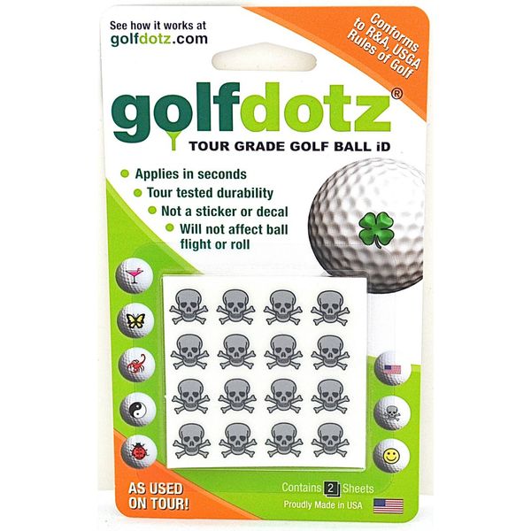 Golfdotz | Skullmania Design | Golf Ball Markers | Golf Accessories | Golf Ball Customizers | 32 Count