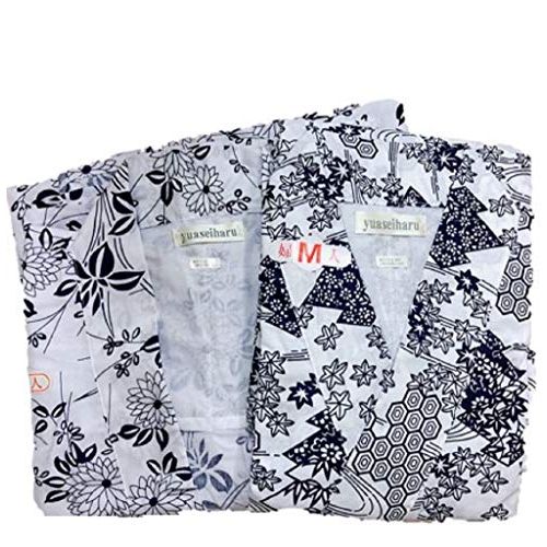 yuaseiharu Gauze Sleepwear, Women's, Women's Sleepwear with Gauze Back Upper Back, Pajamas, Hospital, Open Front, For Nursing, multicoloured, ゆったりLO