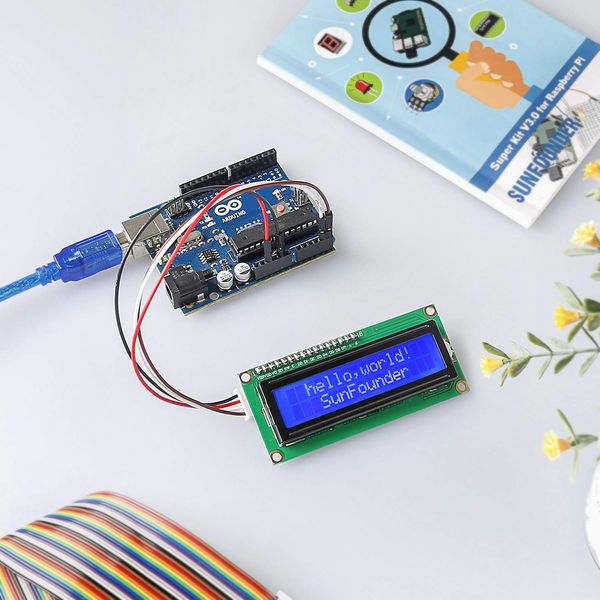 SunFounder 5V 2004 20X4 Character LCD Display IIC I2C TWI Serial Interface Module LCD Module Shield for Arduino Uno/Mega2560