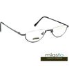 (2 PAIRS) MIASTO SEMI RIMLESS HALF FRAME MOON METAL READER READING GLASSES+2.00