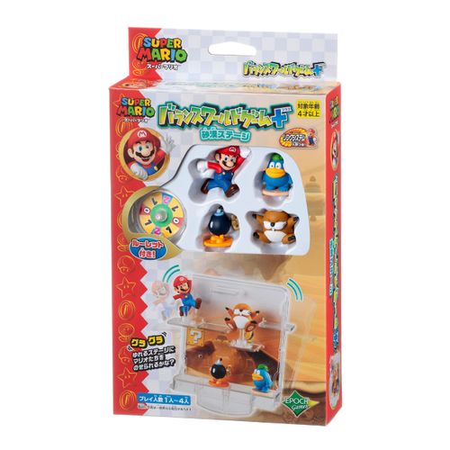 EPOCH Super Mario Balance World Game + Desert Stage, ST Mark Certified, For Ages 4 and Up, Toy Game, Number of Players: 1-4 Players