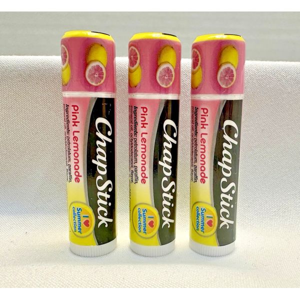 Lot of 3 CHAPSTICK PINK LEMONADE LIP BALM 0.15 OZ - LIMITED EDITION- BRAND NEW
