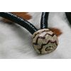 Showman 5/8" Natural/Black/Burgundy Rawhide Core Bosal