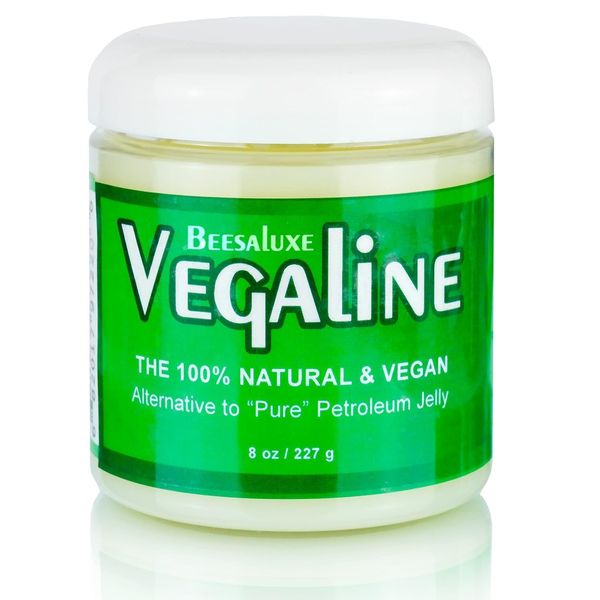 Vegaline - 100% Natural, Vegan & Hypoallergenic Alternative to Petroleum Jelly - Lips, Hands, Baby, Makeup Remover and More (8 oz)