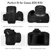 Rieibi EOS R50 Case, Soft Silicone Protective Case for Canon EOS R50 EOSR50 Camera, Lightweight EOS R50 Camera Case - Black