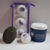 Bath Bomb Products - Bubble Bath Truffles: Lavender Pomegranates 3 Pack Bath Truffles, 24 oz Pomegranate Dry Salt Scrub, Pumice Stone by Dead Sea Spa Care, Bubble Bath, Bubble Truffles, Bath Truffle