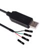 USB to TTL 3V3 2.45mm 0.1 Inch Terminal Header 4 Pin UART Serial Cable FT232RL Chip for Windows,Linux Mac OS
