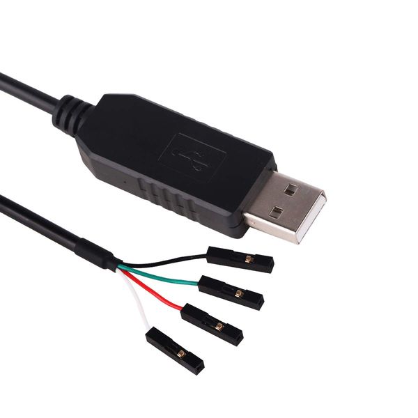 USB to TTL 3V3 2.45mm 0.1 Inch Terminal Header 4 Pin UART Serial Cable FT232RL Chip for Windows,Linux Mac OS