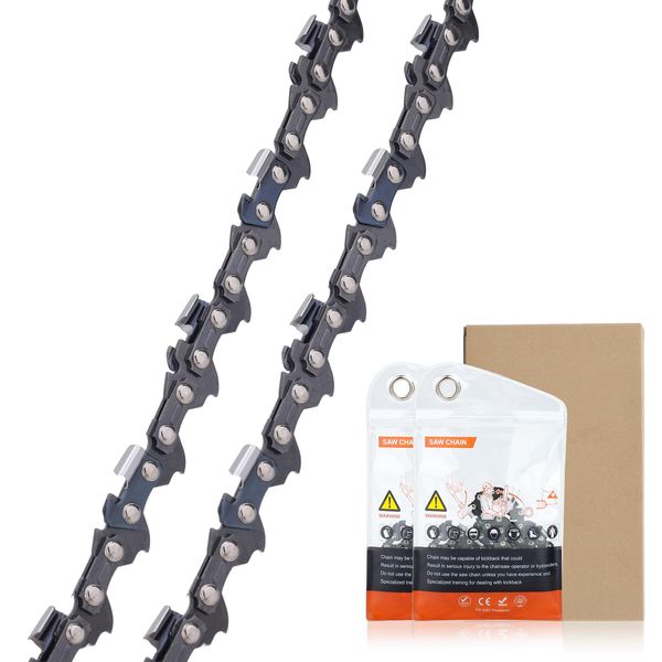 2 x 12 inch Chainsaw Chains 3/8"LP .043" Gauge 44 Drive Links Low Kickback Saw Chain Compatible for Stihl MS170 MS171 MSE170 MS192T and More