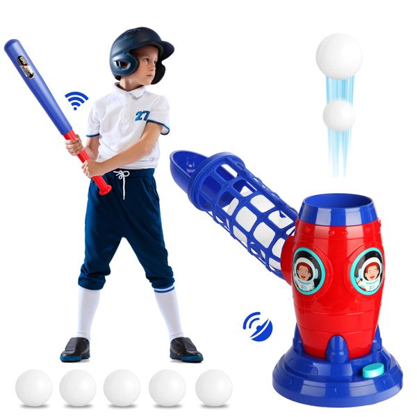 T Ball Sets for Kids 3-5 5-8, Kids Baseball Toys with 5 Balls/Softball Pitching Machine/Adjustable Batting Tee, Sports & Outdoor Toys for Toddlers Boys & Girls, Tball Games for Kids Ages 3–12 Years