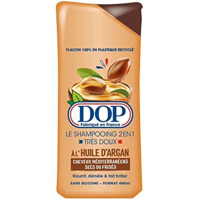 DOP Shampoo für trockenes oder lockiges Haar, sehr weich, 2-in-1 mit Arganöl