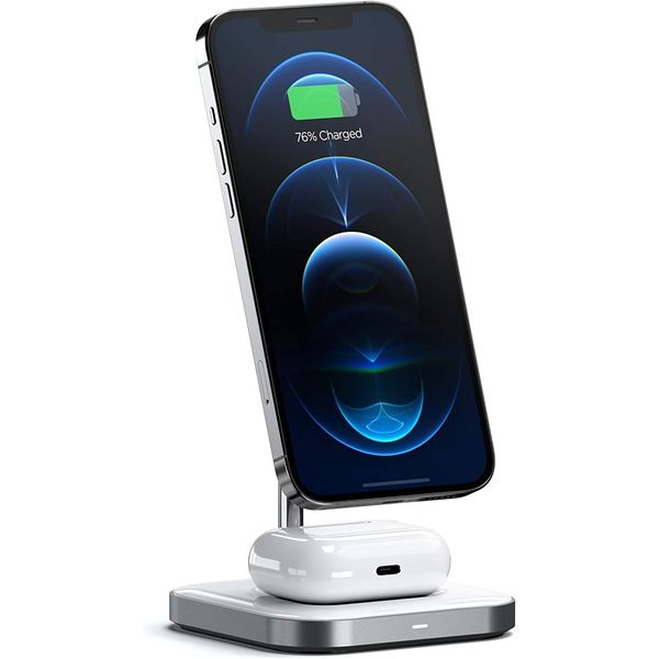 Satechi 2 in 1 Wireless Charging Stand iPhone Airpods
