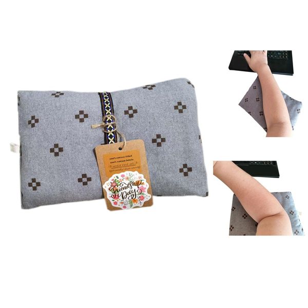 Universal Arm Pads for Desk Computer Keyboard Wrist Rest Mouse Wrist Support 100% Cotton Bag Comfortable Arm Rest Pads Friendly Skin Care Soft Elbow Cushion 2 Pack
